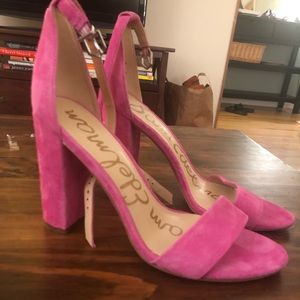 Sam Edelman pink suede heels